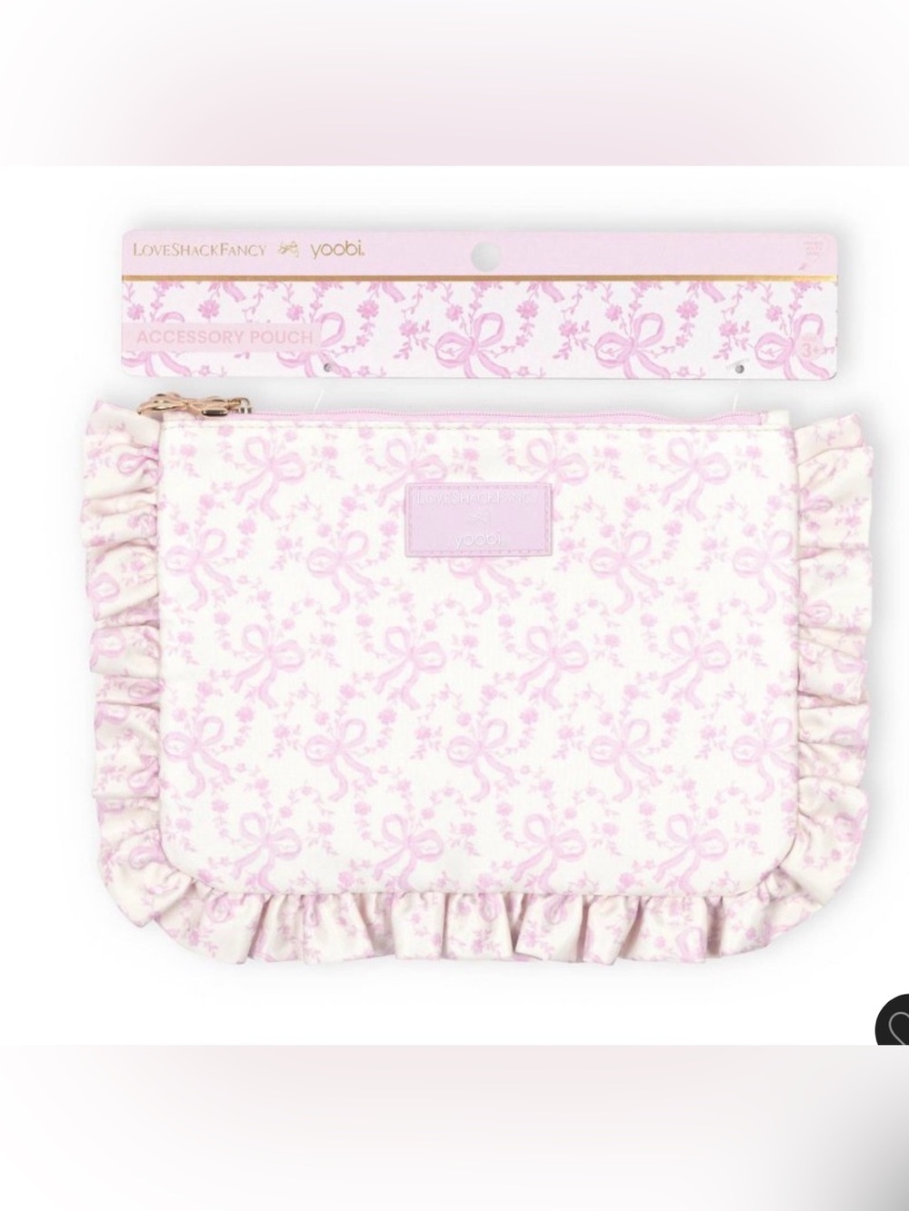 LoveShackFancy x Target - Yoobi Coquette
Bow Flat Zip Pencil Case Chantilly